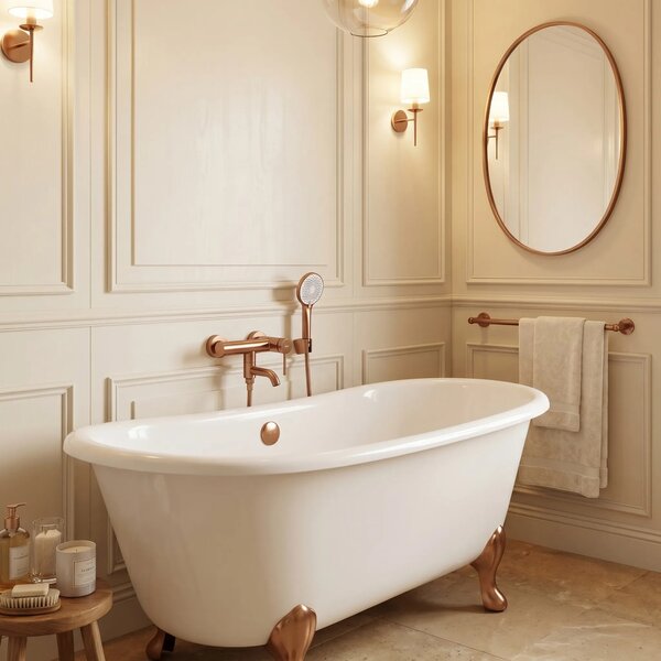 Kádtöltő csaptelep Rea Clif Brushed Copper