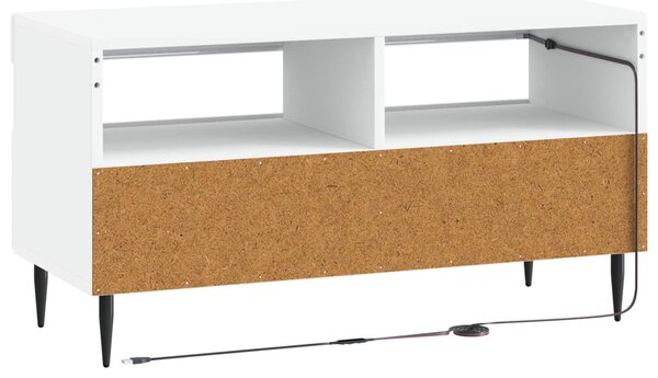 LED TV szekrény Fehér Szerelt Fa