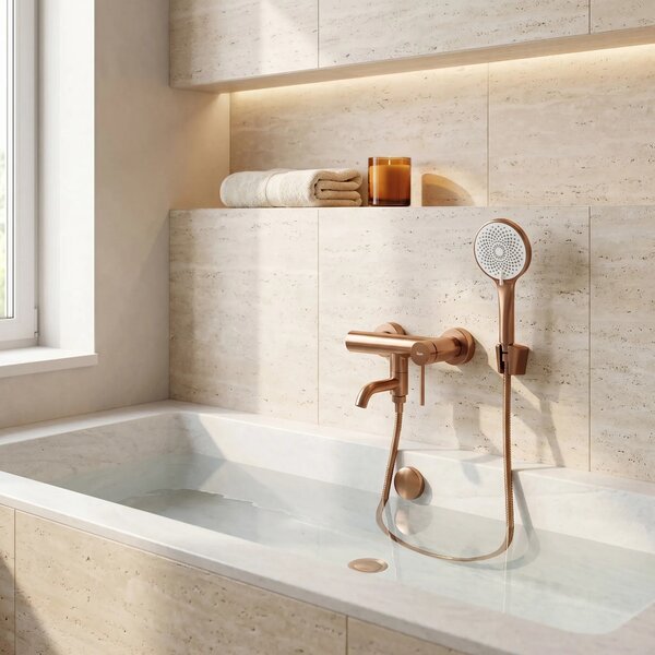 Kádtöltő csaptelep Rea Clif Brushed Copper