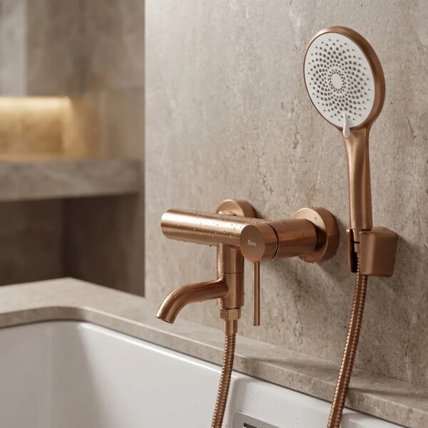 Kádtöltő csaptelep Rea Clif Brushed Copper