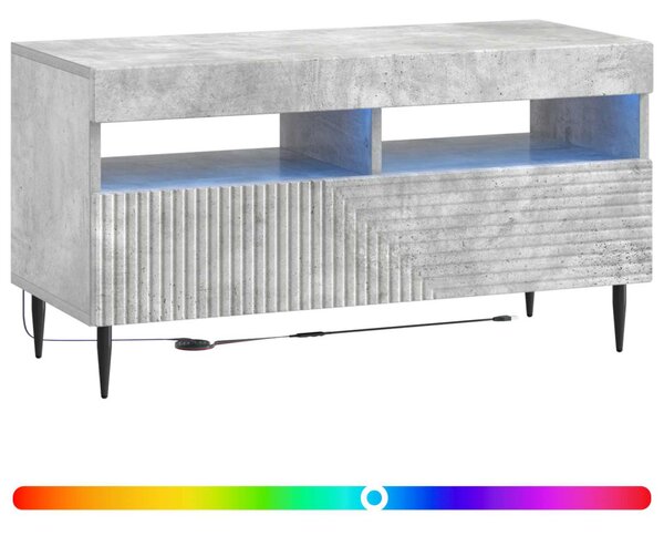 LED TV szekrény Betonszürke Szerelt Fa