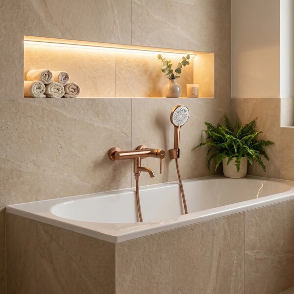 Kádtöltő csaptelep Rea Clif Brushed Copper