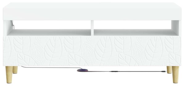 LED TV szekrény Fehér Szerelt Fa