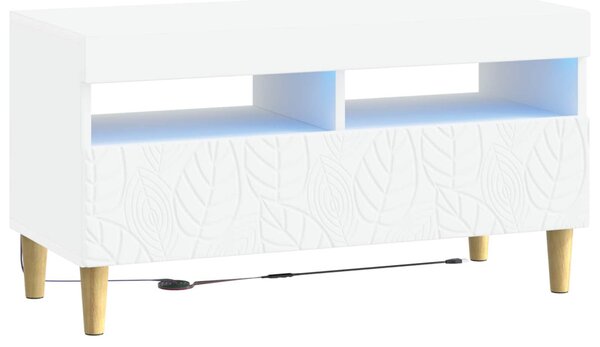 LED TV szekrény Fehér Szerelt Fa