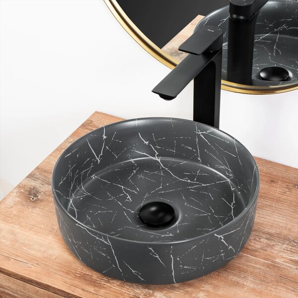 Pultos mosdó Rea Sami Matt Grey Marble
