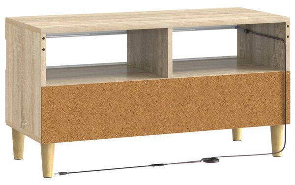 LED TV szekrény Sonoma Tölgy Szerelt Fa
