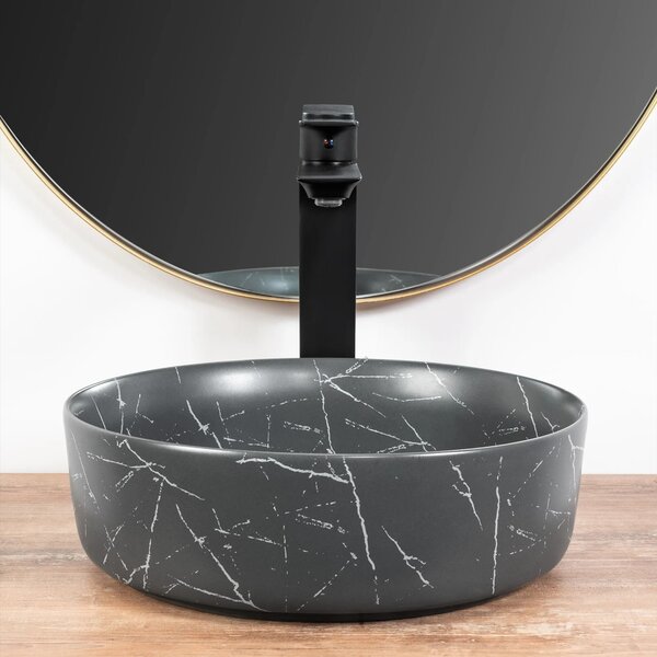 Pultos mosdó Rea Sami Matt Grey Marble