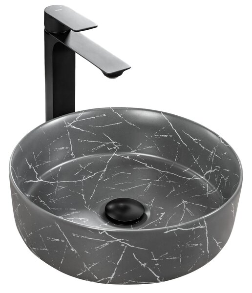 Pultos mosdó Rea Sami Matt Grey Marble
