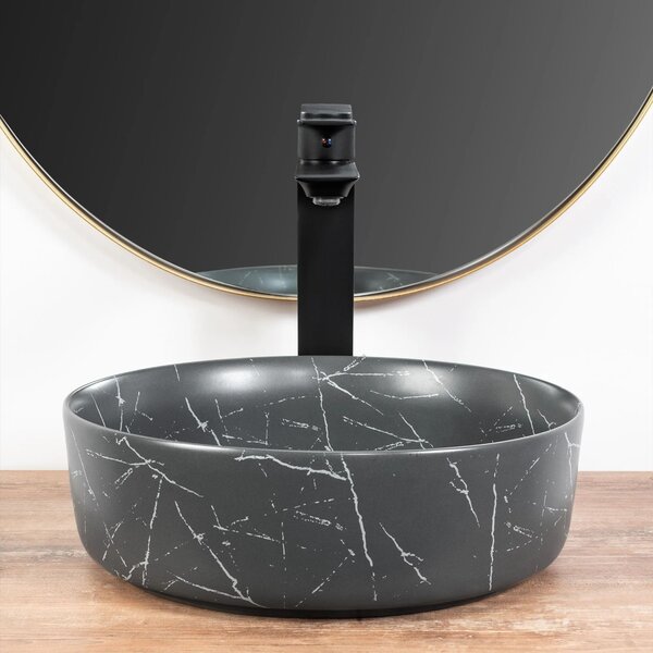 Pultos mosdó Rea Sami Matt Grey Marble