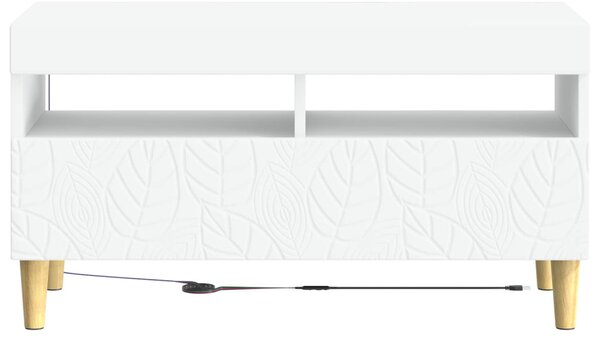 LED TV szekrény Fehér Szerelt Fa