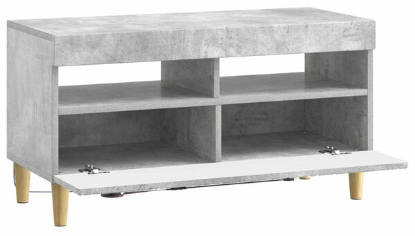 LED TV szekrény Betonszürke Szerelt Fa