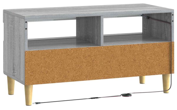 LED TV szekrény Szürke Sonoma Szerelt Fa