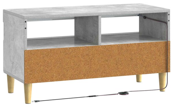 LED TV szekrény Betonszürke Szerelt Fa