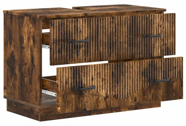 Fürdőszobai mosdószekrény HOORN Füstös Tölgy 82 x 41 x 56 cm
