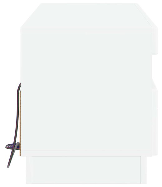 LED TV szekrény Fehér Szerelt Fa
