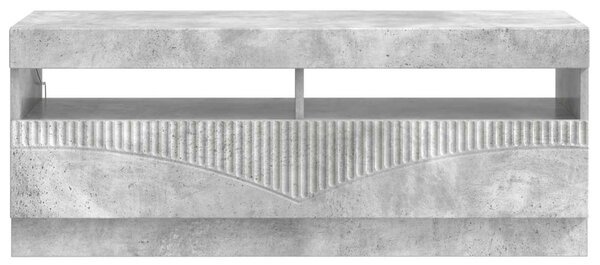 LED TV szekrény Betonszürke Szerelt Fa