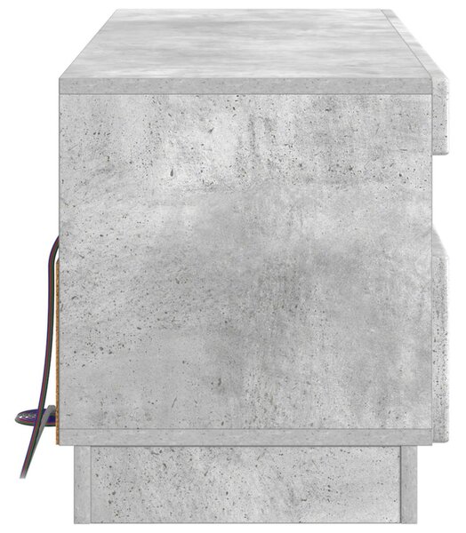 LED TV szekrény Betonszürke Szerelt Fa