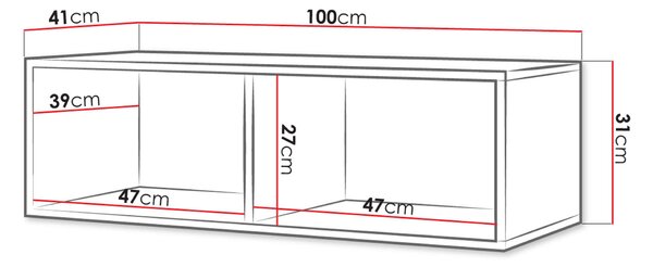 CALABRINI P100 fali polc - arany tölgy