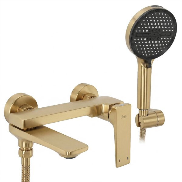 Fürdőkád csaptelep PREMIUM REA Prime Gold Brush