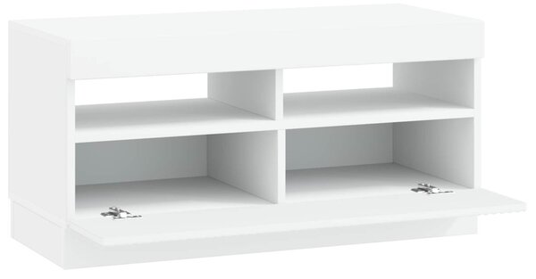 LED TV szekrény Fehér Szerelt Fa