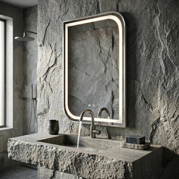 LED Tükör ZONE 70x50 BRUSH NICKEL