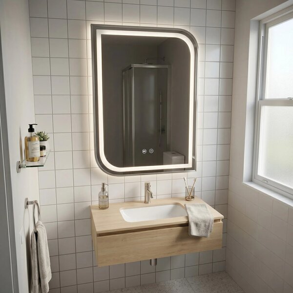 LED Tükör ZONE 70x50 BRUSH NICKEL