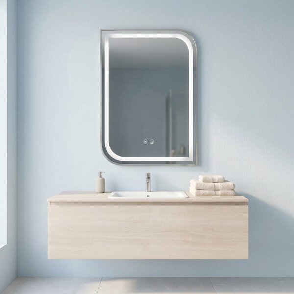 LED Tükör ZONE 70x50 BRUSH NICKEL