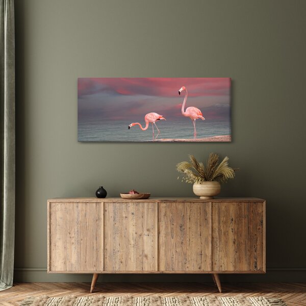 Flamingók képe (120x50 cm)