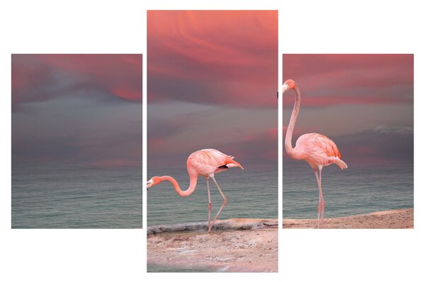 Flamingók képe (90x60 cm)