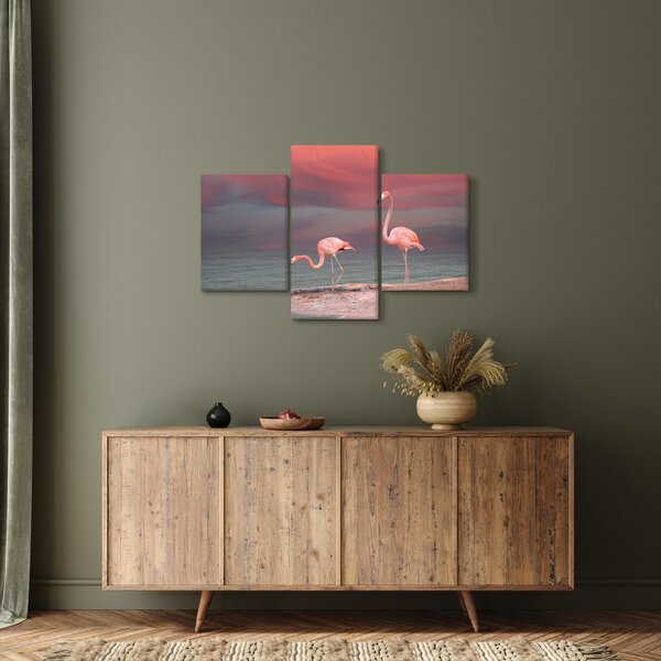 Flamingók képe (90x60 cm)