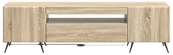 LED TV szekrény Sonoma Tölgy Szerelt Fa