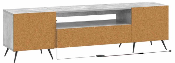 LED TV szekrény Betonszürke Szerelt Fa