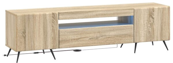 LED TV szekrény Sonoma Tölgy Szerelt Fa