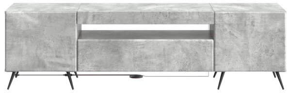 LED TV szekrény Betonszürke Szerelt Fa