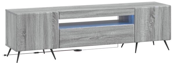 LED TV szekrény Szürke Sonoma Szerelt Fa