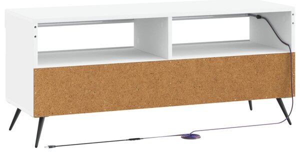 LED TV szekrény Fehér Szerelt Fa