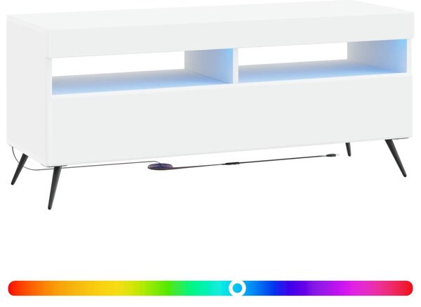 LED TV szekrény Fehér Szerelt Fa
