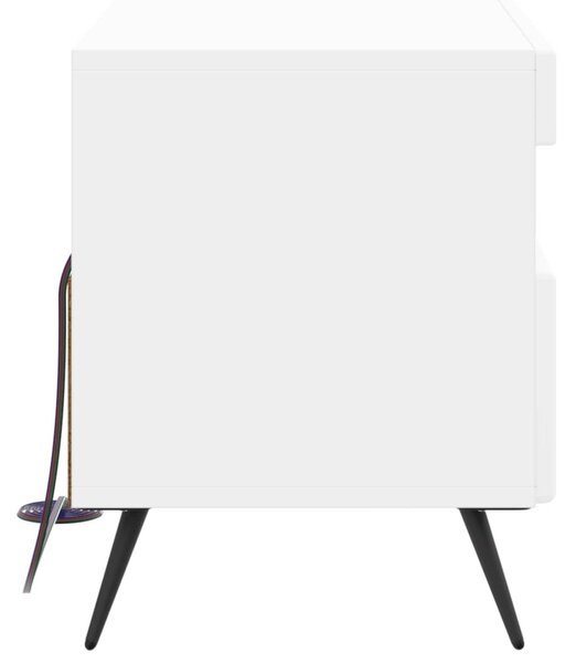 LED TV szekrény Fehér Szerelt Fa