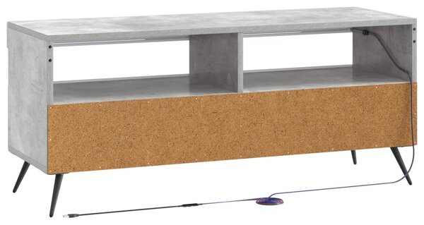 LED TV szekrény Betonszürke Szerelt Fa