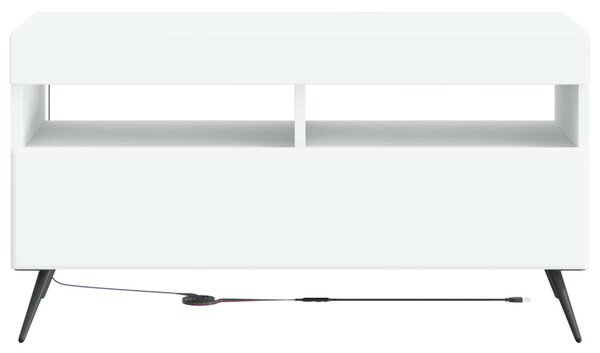 LED TV szekrény Fehér Szerelt Fa