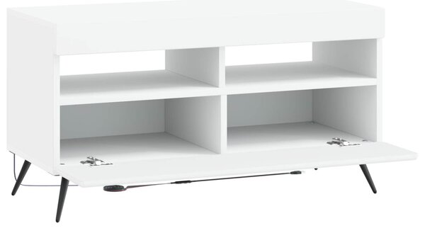 LED TV szekrény Fehér Szerelt Fa