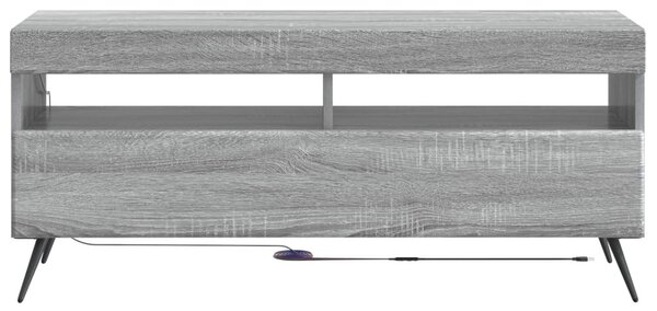 LED TV szekrény Szürke Sonoma Szerelt Fa
