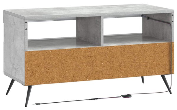 LED TV szekrény Betonszürke Szerelt Fa