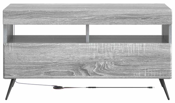 LED TV szekrény Szürke Sonoma Szerelt Fa