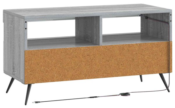 LED TV szekrény Szürke Sonoma Szerelt Fa