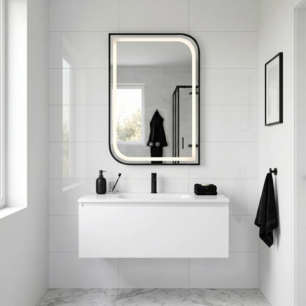 LED Tükör ZONE 80X60 BLACK