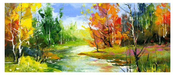 Kép - Tájfestés (120x50 cm)