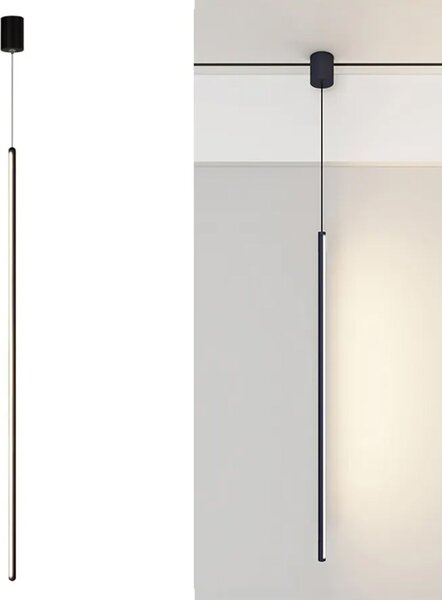 Toolight Szerszámlámpa, LED mennyezeti lámpa 100cm, 18W, APP1449-C, fekete matt, OSW-04186