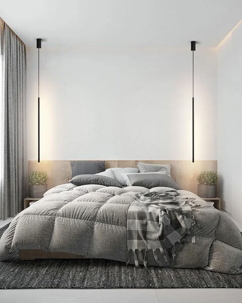 Toolight Szerszámlámpa, LED mennyezeti lámpa 100cm, 18W, APP1449-C, fekete matt, OSW-04186
