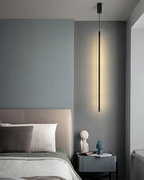 Toolight Szerszámlámpa, LED mennyezeti lámpa 100cm, 18W, APP1449-C, fekete matt, OSW-04186